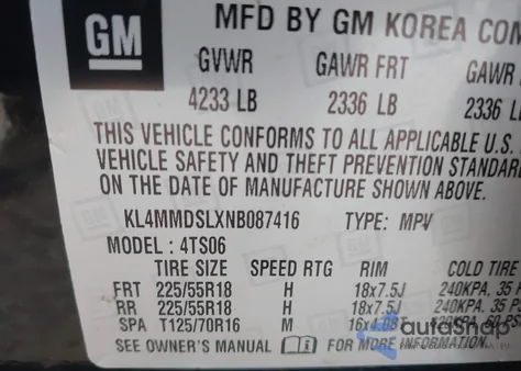 2022 Buick Encore Gx Fwd Select z USA, uszkodzony, nr VIN KL4MMDSLXNB087416